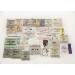 Concert Tickets: approx thirty mainly Rock including AC/DC, Judas Priest, UFO, Quo, Neil Young,