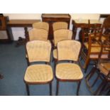 A set of six cane back bistro chairs, on bentwood frames (6)