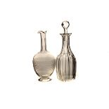 A pair of glass decanters and stoppers, together with a selection of other glass ware, including