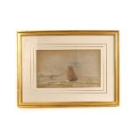 Three 19th century watercolour sailing scenes, one indistinctively signed to lower left, all