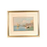 G.Marini, c1967, continental harbour scene, possibly Italian, signed to lower left, approx 23cm by
