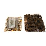 A large collection of British copper and other coinage, including a selection of World coinage and