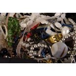 A collection of various costume jewellery, including a Shakuto ware bracelet, an Art Deco