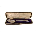 A presentation silver spoon, marked Sheffield circa 1902, presented by 'The Worshipful Company of