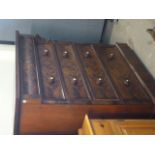 A mahogany scotch chest, having two short over four long drawers, with bun handles, approx 117cm W