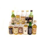 A substantial collection of 200+ whiskey miniatures, including Benromach, Sandy Macniel, White