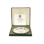 Of Horseracing Interest: A modern silver salver from Crawford & Gilbey Ltd, having engraved