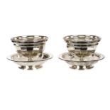 A pair of Asprey of London silver plated grapefruit dishes, marked to the base and with Registered