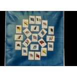 Tobacco silkWix, pillow case size, British Empire Flags , a selection of flags from the series on