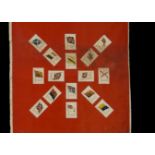 Tobacco silkWix, pillow case size, British Empire Flags , a selection of flags from the series on