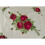 Tobacco silk ATC, Pillow top premium issue, Roses, in original Liggett & Myers Tobacco Co posting