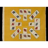 Tobacco silkWix, pillow case size, British Empire Flags , a selection of flags from the series on