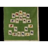 Tobacco silkWix, pillow case size, British Empire Flags , a selection of flags from the series on