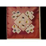 Tobacco silkWix, pillow case size, British Empire Flags , a selection of flags from the series on