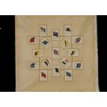 Tobacco silkWix, pillow case size, British Empire Flags , a selection of flags from the series on