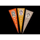 Trade feltsUSA, Movie Star Pennants, a collection of 34 different pennants (including variations)