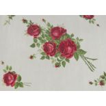 Tobacco silk ATC, Painted Flower Pillow Top, S111, flower illustrated 'American Beauty Roses' (vg)