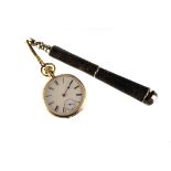 A Late 19th Century ‘American Watch Co.’ gold pocket watch, the white enamel dial with black Roman