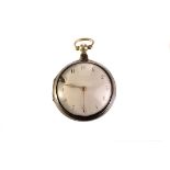 A George III silver pair cased verge pocket watch signed Rich Tompion, Liverpool, the white enamel