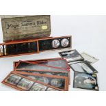 A Collection of late 19th Century Magic Lantern Slides; with six story strips, Peter Pan,