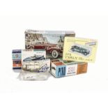 Various unmade Plastic Kits: PYRO Rolls Royse Sedanca Coupe, 1940 Ford Custom Convertible, Renwal