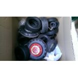 A large collection of Rubber Tyres by various makers in various sizes:  including large scale