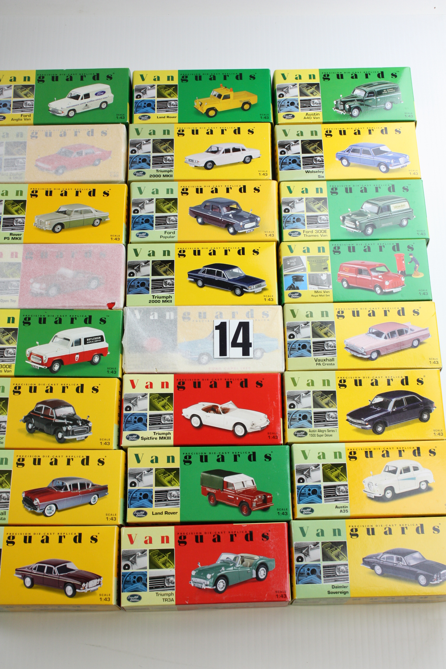Vanguards Boxed 1:43 scale Vehicles: various models, including Vauxhall PA Cresta, Triumph