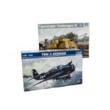 Trumperter 1/35 Scale unmade Airplane and Train Kits; 01516 Panzerjager-Triebwagen 51 and 02234