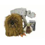 Star Wars Toys, AT-AT, Chewbacca backpack, diecast Cloud Car, Kit Fisto bust and battery-operated