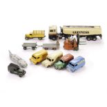 Dinky Toy Commercials, including 480 Bedford Kodak Van, 481 Bedford Ovaltine Van, 470 Austin Shell