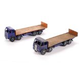 Dinky Supertoys 903 Foden Flat Truck With Tailboard, 2nd type violet blue cab and chassis, orange