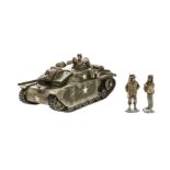 King & Country Battle of the Bulge American forces BBA8 'US' Stug III tank with crew (3),  VG, (4),