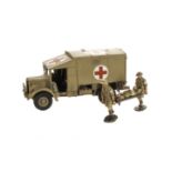 King & Country British 8th Army Austin K2 Ambulance and stretcher team, EA27 and EA28, VG, (4)