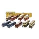 Dinky Toy Buses & Coaches, 290 Double Deck Bus, red lower, cream upper, 'Dunlop' decal (2), 282