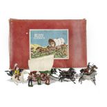 Britains unstrung Prairie Schooner set 2042 Covered Waggon with Escort and Attacking Indians,  in