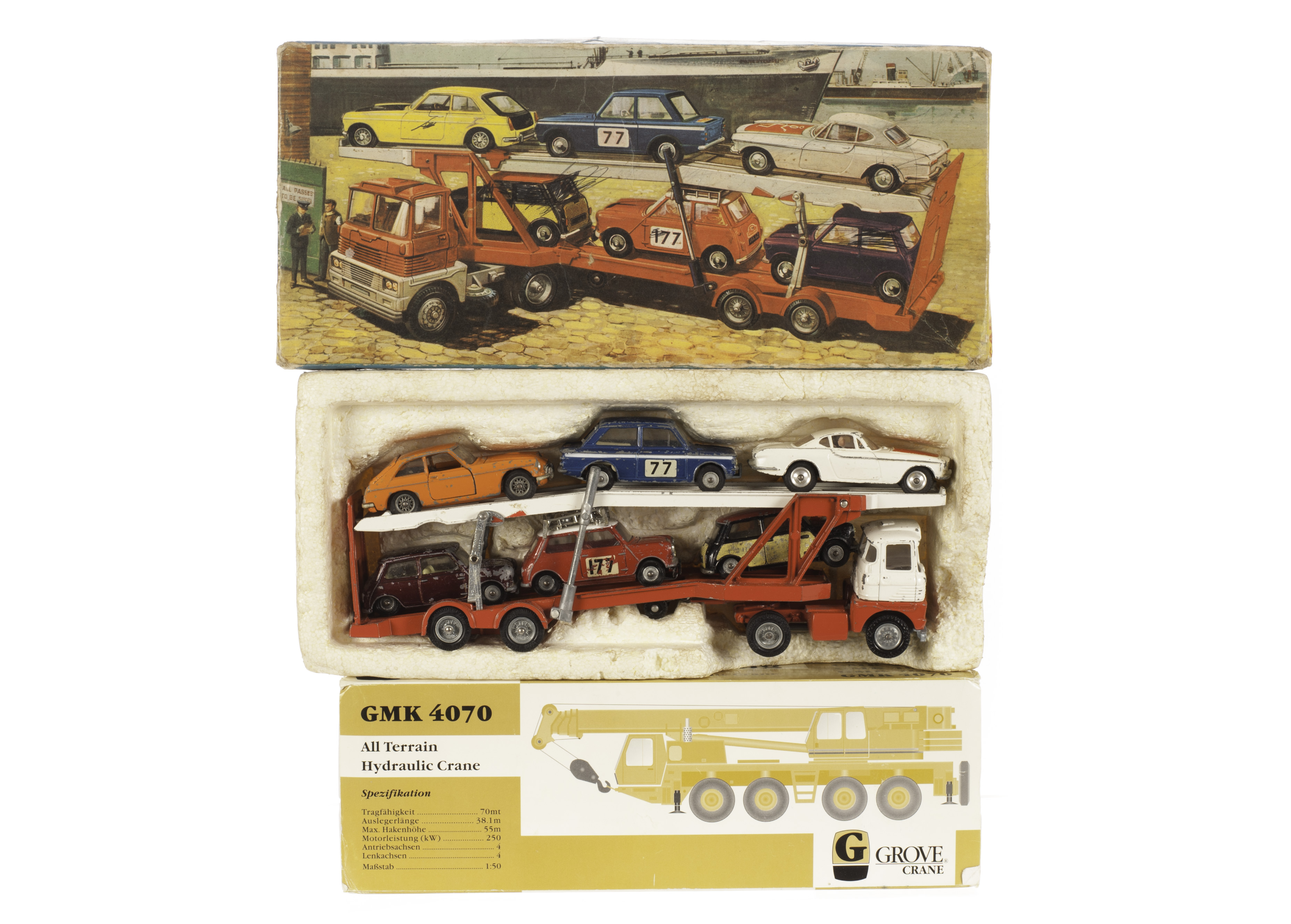 Corgi Toys Gift Set 41 Car Transporter With 6 Cars, in original box, P-F, box P, Conrad Grove