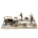 King & Country Battle of the Bulge dioramas on JG Miniatures bases, BBG02 'Winter Patrol', VG,