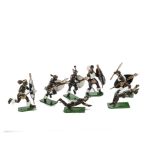 Trophy Miniatures Zulu Warriors, generally G, 1 or 2 with very minor playwear, (7),