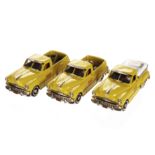 R & J Miniatures 1/43 White Metal Models, 1949 Pontiac Pick Up, yellow Coca-Cola livery (3), with