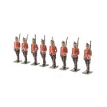 Britains unboxed set 213 Highland Light Infantry, non-matching, generally F, playworn but without