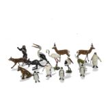 Lot of Britains small lead Zoo and Wild animals, Bear cubs, Penguins, Pelicans, Chimpanzees etc ,