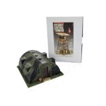 King & Country boxed AK59 Afrika Korps Desert Control Tower, and unboxed RAF14 Nissen Hut, VG, (2),