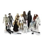 1978 First 12 Vintage Star Wars Figures, Luke Skywalker, Han Solo (Small Head), Stormtrooper, C-3PO,
