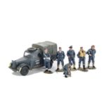 King & Country RAF series RAF26 Austin Light Utility Truck,   with personnel RAF20, RAF21, RAF22,