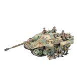 King & Country German Forces WSS59 Jagdpanther Tank Destroyer, and WSS61 Tank Riders, (7),