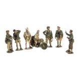 King & Country Afrika Korps AK25 standing figure with motorcycle (2),  AK86 General Cruwell and