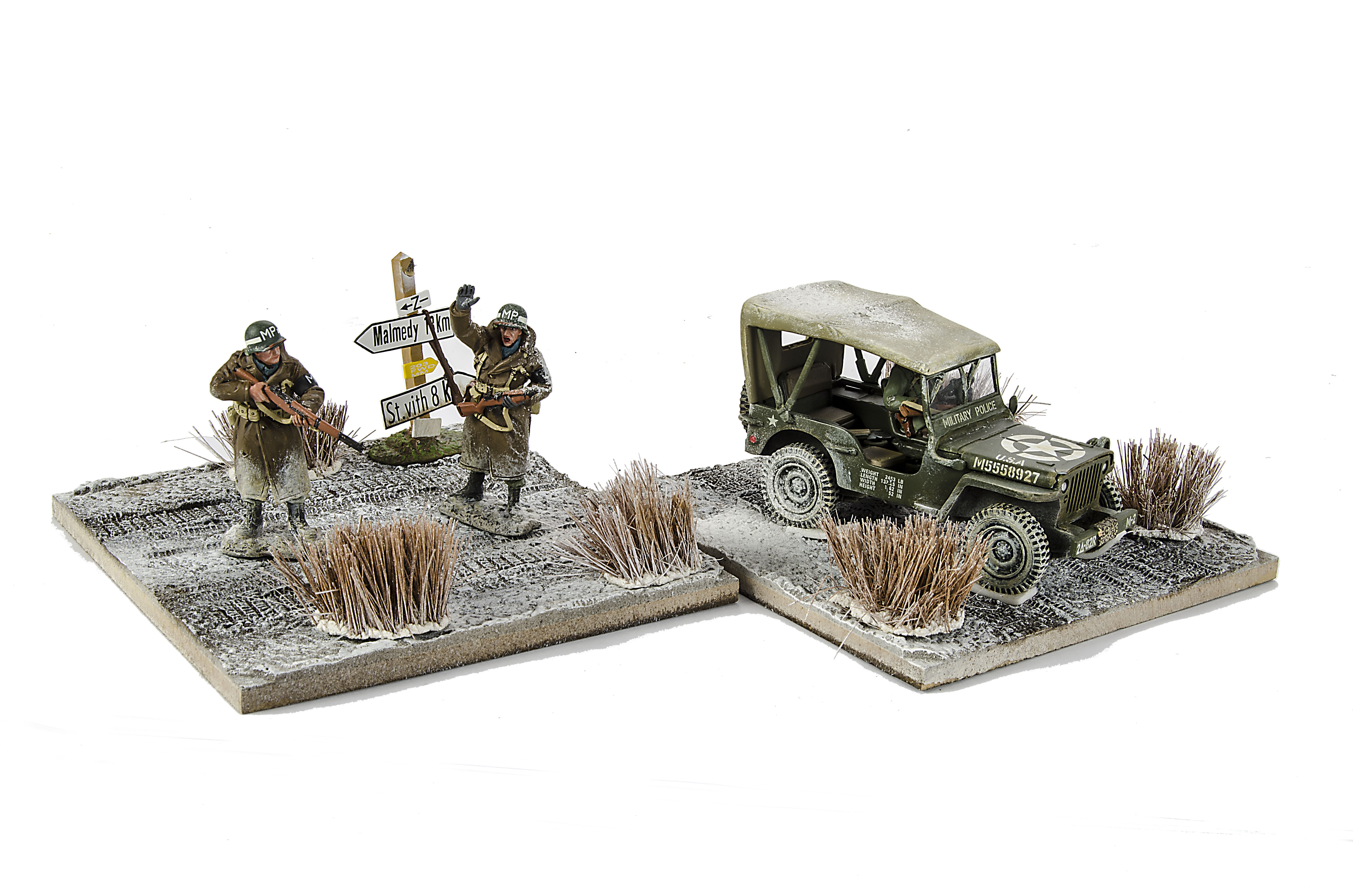 King & Country Battle of the Bulge dioramas on JG Miniatures bases, BBA7 'The Ultimate Price', 1