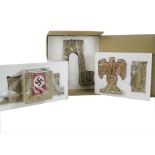 King & Country scenery, boxed IF13 Italian War Monument, LAH82 and 83 Nuremburg Review Stand and