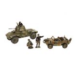 King & Country German forces WSS125 Summer Panhard Armoured Car with crew (2),  and WSS109