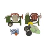 Diecast Cement Mixers, Lesney large scale Cement Mixer, green body, red drum, yellow wheels, G-VG,